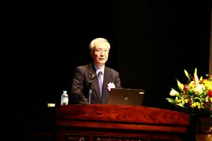 Lecture by Mr. Oikawa, Executive Counselor, JIII