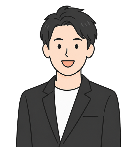 笑顔の男性社員のイラスト